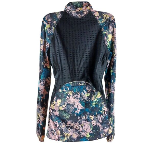 Victoria’s Secret VSX Knockout Floral Jacket M Zip Mesh Back Thumbholes Athletic - Picture 6 of 10